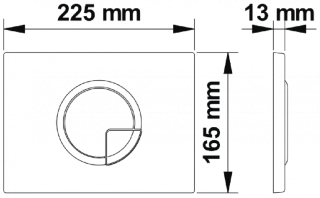 Кнопка смыва Berges Novum soft touch белый 040024